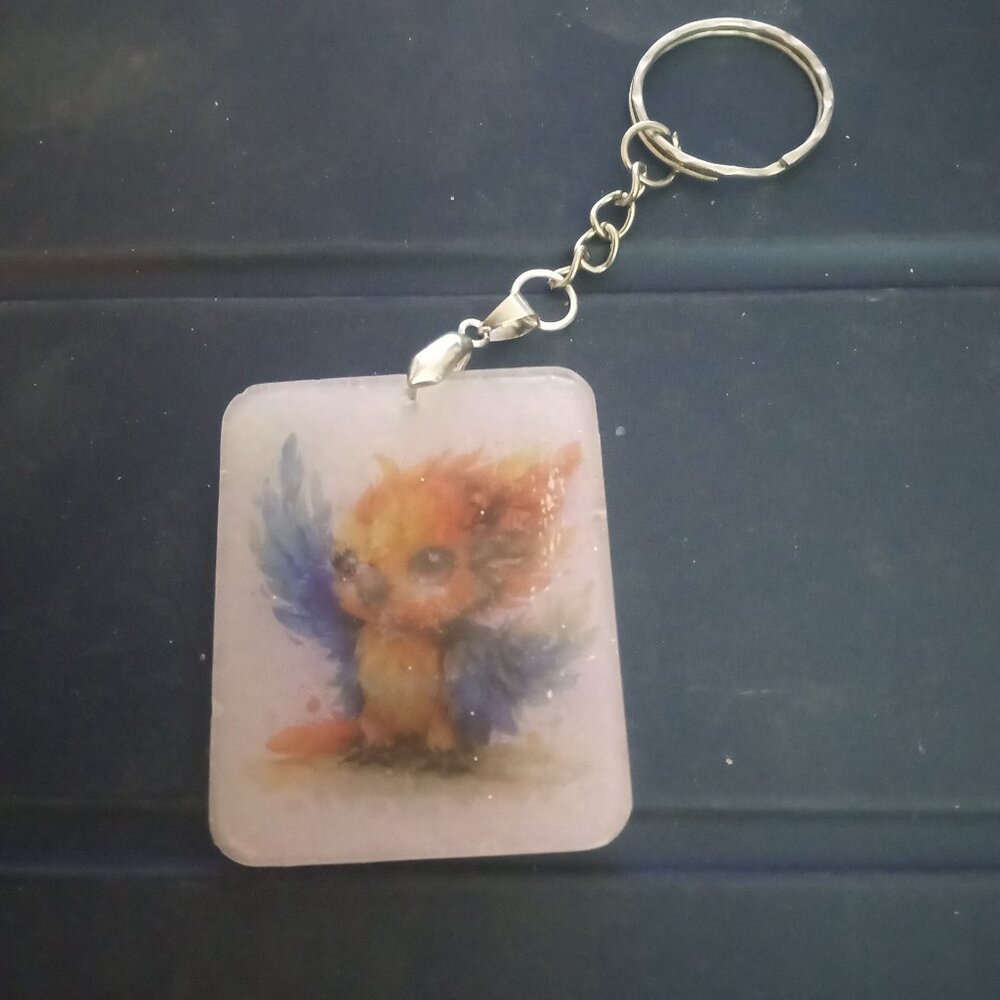Handmade Baby Phoenix Bird Keychain